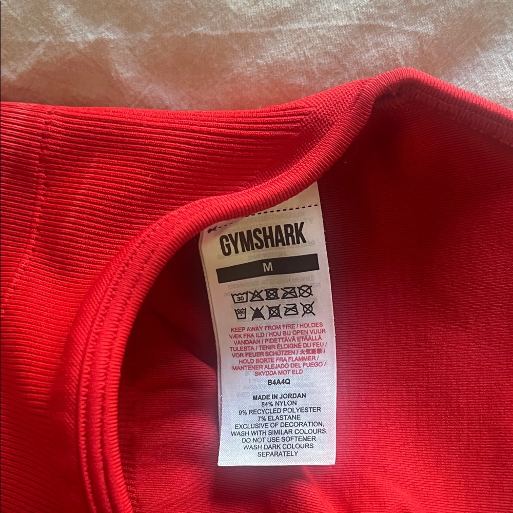 Gymshark Red Sports Bra - Picture 2 of 3